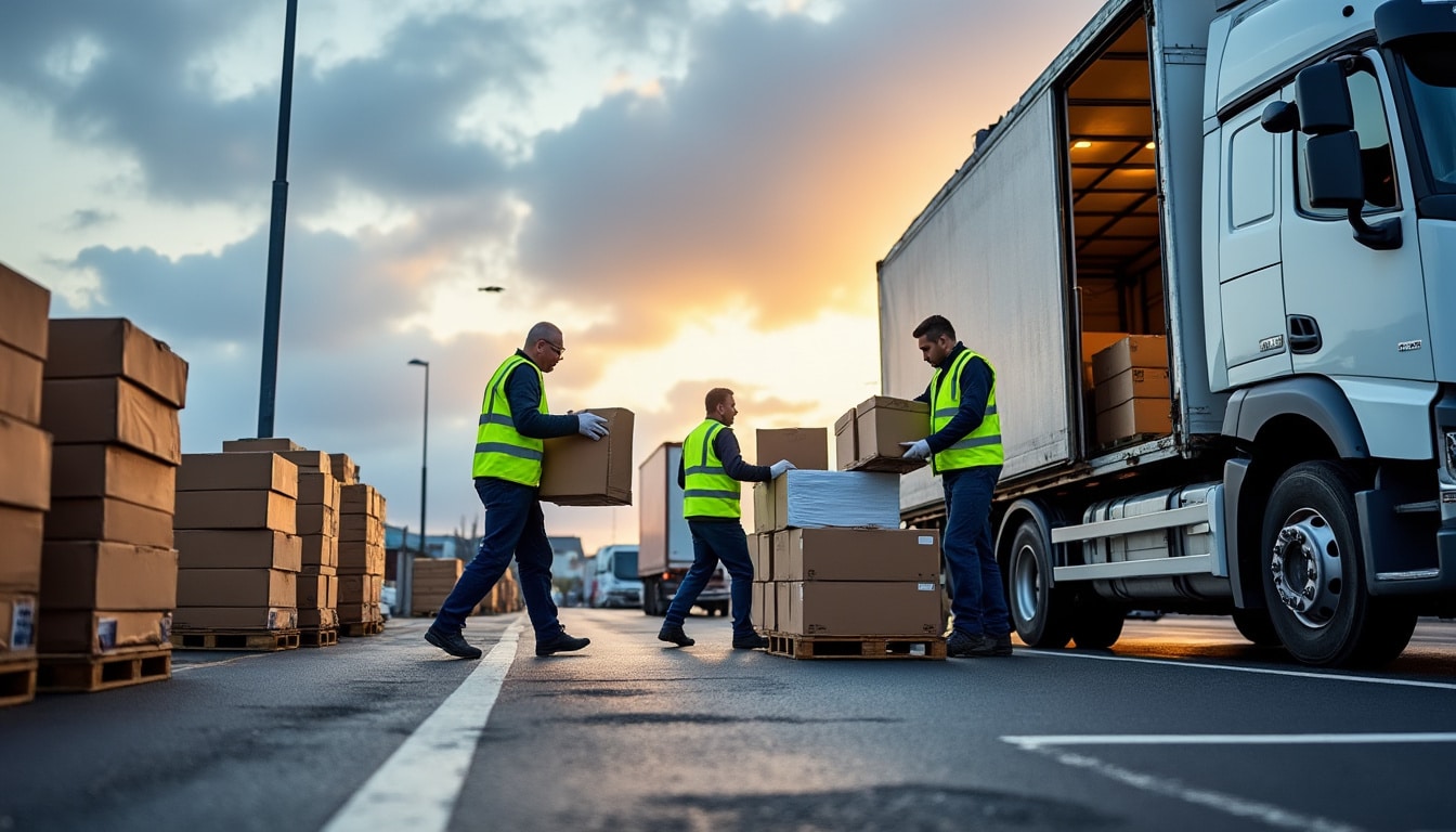 Illustration: Comprendre le processus complet de chargement et déchargement des camions